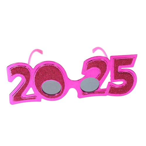 Parliky Neujahrsbrille Pc Partybrille mit Einzigartigem Zahlendesign für Silvester Geburtstagsfeiern Karneval und Festliche Anlässe Dekorative Faschingsbrille für Fotos und Partys von Parliky