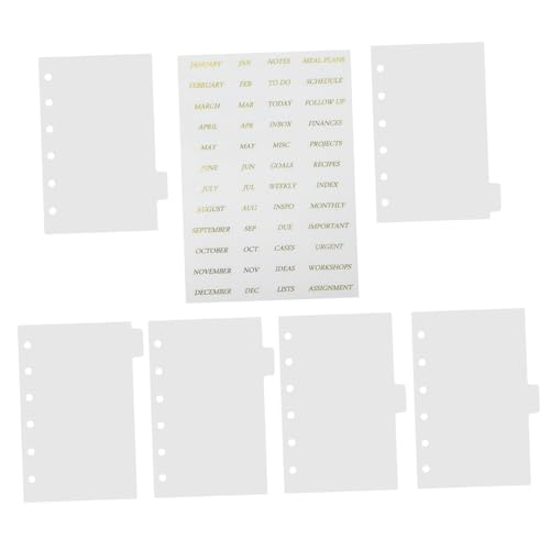 Parliky Notebook Trennblätter aus Mattem PP Ordner Register Transparente Teiler mit Praktische Indexierung für Ringbuch Planer und Notizbücher Langlebig und Vielseitig Einsetzbar Parliky Notebook Trennblätter aus Mattem PP Ordner Register Transparente Teiler mit Praktische Indexierung für Ringbuch Planer und Notizbücher Langlebig und Vielseitig Einsetzbar von Parliky
