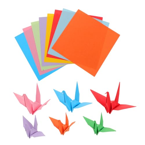 Parliky Origami Papier Farben Doppelseitig Bunt Quadratisch Bastelpapier für DIY Handarbeit Kindergarten Kreative Faltprojekte von Parliky