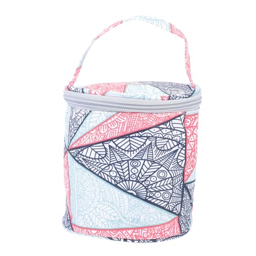 Parliky Oxford Wolltasche mit Geometrischem Muster Langlebige Aufbewahrungstasche für Häkelzubehör Leichter Tragetaschen organizer mit Reißverschluss für Stricknadeln Klein und Praktisch von Parliky