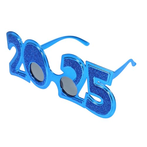 Parliky Partybrille aus Leichtem Robustem Pc-material Einzigartige Gerade Front mit Zahlen-design Lustige Silvester Karnevalsbrille für Neujahrsfeiern und Partys von Parliky