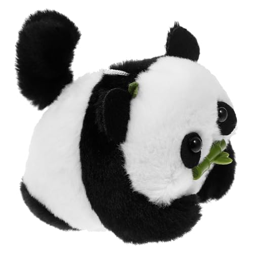 Parliky Plüsch Panda Anhänger mit Ziehschnur Wackelnd Niedliche Kuscheltier Deko Quietschendes Tier Schlüsselanhänger für Taschen und Schlüsselbund von Parliky