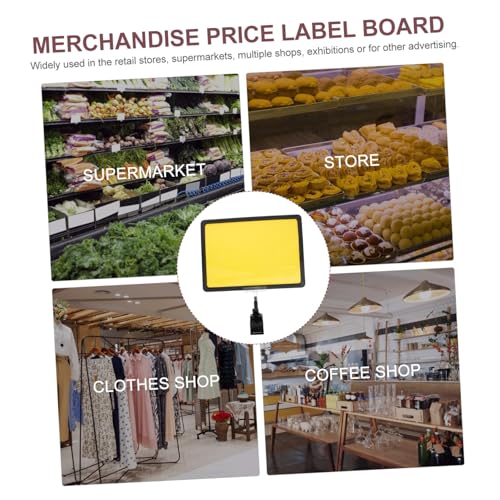 Parliky Preisaufsteller mit Clip Abs Vielseitiger Etikettenhalter für Einzelhandel Supermarkt Werbedisplay Tragbar Langlebig Praktische Preisschilder Halterung von Parliky