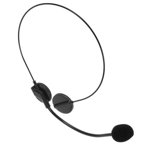 Parliky Realistisches Fake Mikrofon Headset Kostüm Zubehör für Rock Star Cosplay und Fasching Leichtes Plastik-Headset mit Detailgetreuem Design Geeignet für Jungen Mädchen Maskerade und von Parliky