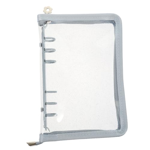 Parliky Ringbuch Hülle mit Ringen Transparente Farbige Schutzhülle mit Reißverschluss in Nebelblau Nachfüllbar Langlebige Büro Reise notizbuch Abdeckung ohne Einlage Parliky Ringbuch Hülle mit Ringen Transparente Farbige Schutzhülle mit Reißverschluss in Nebelblau Nachfüllbar Langlebige Büro Reise notizbuch Abdeckung ohne Einlage von Parliky