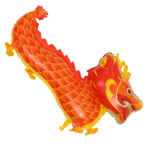 Parliky Rote Dragon Balloon Partydeko aus Aluminiumfolie Cartoon Luftballon Leicht Aufblasbar Robust und Wiederverwendbar für Chinesisches Neujahr und Festliche Feierlichkeiten von Parliky