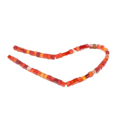 Parliky Rote Würfel Perlen Abstandshalter Lose Halbedelstein Perlen Für Schmuckherstellung DIY Armband Halskette Charms von Parliky