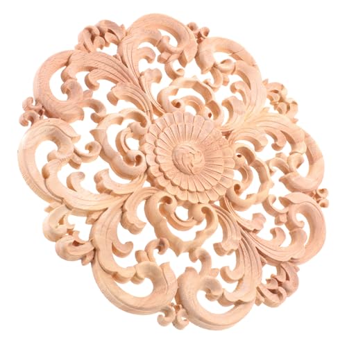 Parliky Runde Holzornament Holzapplikation Unbemalt Geschnitzt Naturholz Wanddeko Möbelverzierung für Türen Schränke Fenster Vintage Holzdekor Parliky Runde Holzornament Holzapplikation Unbemalt Geschnitzt Naturholz Wanddeko Möbelverzierung für Türen Schränke Fenster Vintage Holzdekor von Parliky