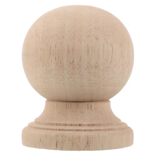 Parliky Rustikale Holz Endkugel Unlackiert Massivholz Baluster Spitze Treppenhaus Möbel DIY Garten Zaun Säulen Kopfstütze von Parliky