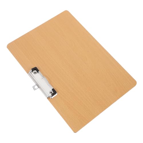 Parliky Schreibblock-Clip Mini-Klemmbrett stehendes Klemmbrett Zwischenablage öffnen Klemmbrett mit Speicher Zwischenablage klein Zeichenbretter für Künstler Klemmbretter MDF Khaki von Parliky