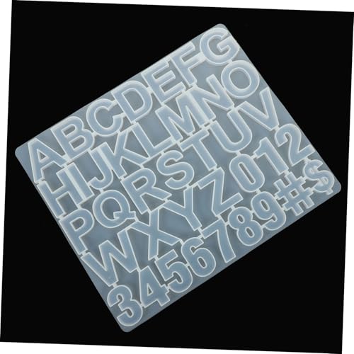 Parliky Silikonform Buchstaben und Zahlen für Epoxidharz DIY Schmuckherstellung Langlebige Silikonform für Anhänger und Bastelprojekte Leicht zu Reinigen und Vielseitig Einsetzbar von Parliky