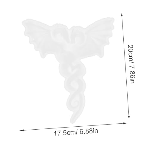 Parliky Silikonform Dragon Shaped DIY Resin Gießform Flexible Epoxidharzform Drachendekoration für Handwerk Tischdekoration Geschenk von Parliky