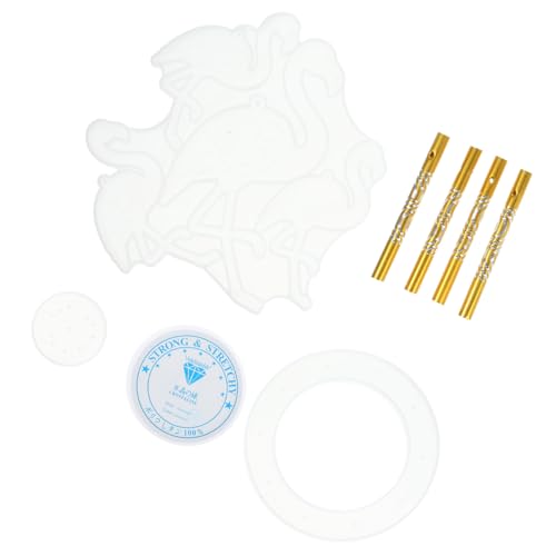 Parliky Silikonform Windspiel Anhänger Flamingo Design DIY Gießform für Windspiele Einfach zu Entformen Non stick Dekoratives Bastelset für Kreative Schmuckherstellung und Zufällige Farbe von Parliky
