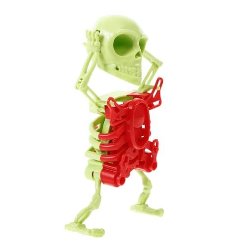 Parliky Tanzendes Skelett aus Mechanisches Aufziehspielzeug mit Witzigem Design Bunte Halloween Tischdekoration für Freunde Lustiges Geschenk für Party und Zuhause von Parliky