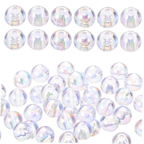 Parliky Transparente Acrylperlen Runde Spacer Perlen für Schmuckherstellung DIY Bastelperlen für Armbänder Halsketten und Ohrringe Parliky Transparente Acrylperlen Runde Spacer Perlen für Schmuckherstellung DIY Bastelperlen für Armbänder Halsketten und Ohrringe von Parliky