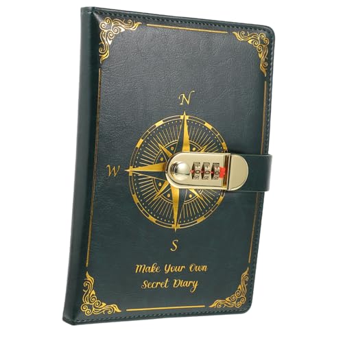 Parliky Vintage Notizbuch mit Zahlenschloss Robustes Reisejournal aus Grünem PU Leder Praktisches Tagebuch für Erwachsene Sichere Kombination Tragbares Schreibheft für Schüler und Parliky Vintage Notizbuch mit Zahlenschloss Robustes Reisejournal aus Grünem PU Leder Praktisches Tagebuch für Erwachsene Sichere Kombination Tragbares Schreibheft für Schüler und von Parliky