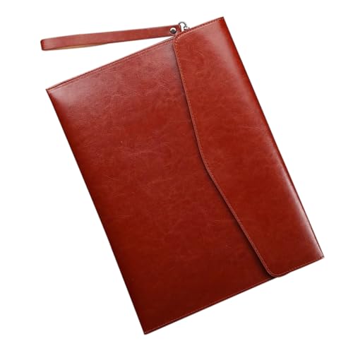 Parliky Wasserdichte PU Aktenmappe mit Verschluss Große Kapazität Dokumententasche für Verträge Belege Gutscheine Geeignet für Büro Schule Lehrer Bankmitarbeiter Studenten von Parliky