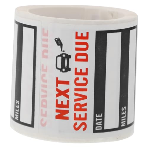 Parliky Wasserfeste Auto Ölwechsel Service Etiketten Ablösbare Auto Wartungsaufkleber mit Starker Haftung für Langlebige Fahrzeugpflege Erinnerung von Parliky