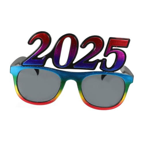 Parliky Year Partybrille Zahlen Design Leicht und Kompakt Lustige Brille für Silvester Feier Geburtstag Fest Party Zubehör von Parliky