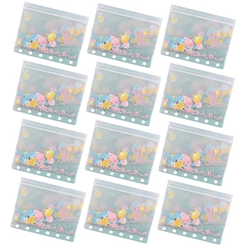 Parliky a6 Ordner Gutscheinorganisator Klemmbretter für das Klassenzimmer kreditkartenhalter credit card holder PU-Notebookhülle Loseblatt-Ordner mit 6 Ringen Rostfreier Stahl Transparent von Parliky