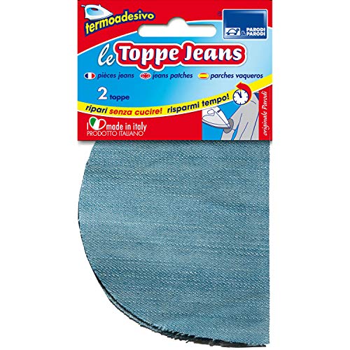 Parodi & Parodi Toppe Jeans, Flicken, Baumwolle, Blau, 15 x 9 x 0,5 cm, 2 Stück Parodi & Parodi Toppe Jeans, Flicken, Baumwolle, Blau, 15 x 9 x 0,5 cm, 2 Stück von PARODI & PARODI