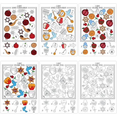 Rosh Hashanah I Spionage-Papier-Kunst-Bastelkarten-Set – I Spy Shana Tova DIY Bastelkarten – Jüdische Neujahrs-Malkarte – Rosh Hashanah Geburtstagsparty Kunsthandwerk – Set mit 12 Bögen Rosh Hashanah I Spionage-Papier-Kunst-Bastelkarten-Set – I Spy Shana Tova DIY Bastelkarten – Jüdische Neujahrs-Malkarte – Rosh Hashanah Geburtstagsparty Kunsthandwerk – Set mit 12 Bögen von ParsNuntio