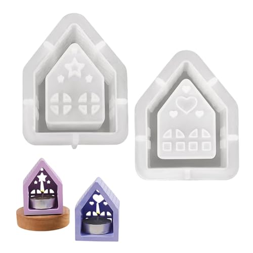 Parthan 2 Stück Silikonformen, DIY-Gießformen für Häuser, vielseitige Silikon-Gießformen für Kerzen, Epoxidharz, Seifen und Weihnachten, langlebige und leicht zu entformende Formen, Gießformen Häuser Parthan 2 Stück Silikonformen, DIY-Gießformen für Häuser, vielseitige Silikon-Gießformen für Kerzen, Epoxidharz, Seifen und Weihnachten, langlebige und leicht zu entformende Formen, Gießformen Häuser von Parthan