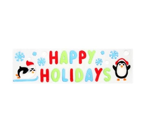 Aufkleber mit Gel, Weihnachten, Happy Holidays, 15 x 50 cm Aufkleber mit Gel, Weihnachten, Happy Holidays, 15 x 50 cm von Partilandia