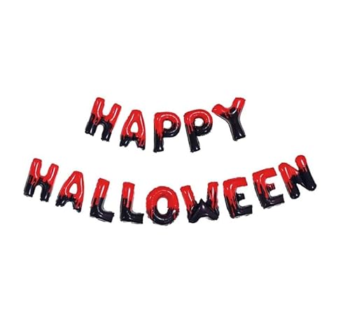 Partilandia 14er Pack Happy Halloween Luftballons schwarz rot 40cm von Partilandia