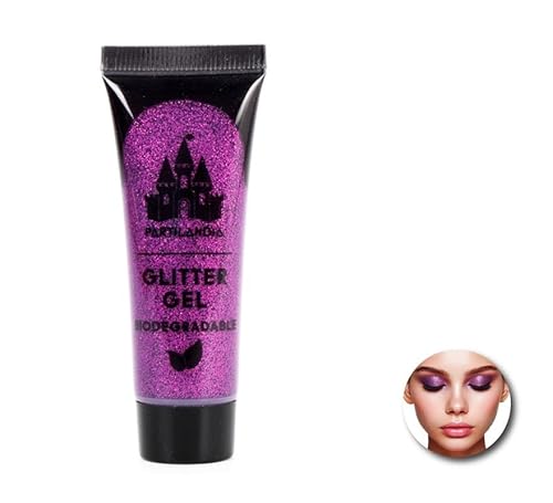 Partilandia Biologisch abbaubares Glitter Gel, Lila, 3 x 8 cm Partilandia Biologisch abbaubares Glitter Gel, Lila, 3 x 8 cm von Partilandia