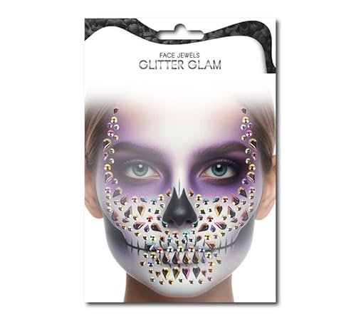 Partilandia Fashion Totenkopf lila Gesichtssteine Partilandia Fashion Totenkopf lila Gesichtssteine von Partilandia