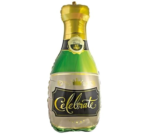Partilandia Folienballon für Champagnerflaschen, 93 cm Partilandia Folienballon für Champagnerflaschen, 93 cm von Partilandia