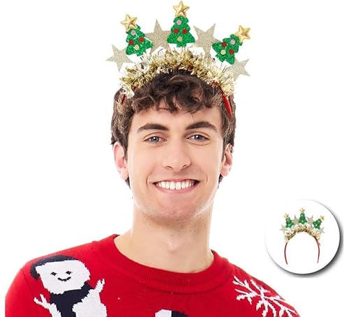 Partilandia Haarreif mit Weihnachtsbäumen und goldenen Sternen Partilandia Haarreif mit Weihnachtsbäumen und goldenen Sternen von Partilandia