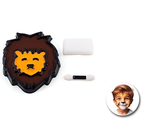 Partilandia Make-up-Set Löwe: Schwamm, Pinsel und Farbpalette (Einheitsgröße) von Partilandia