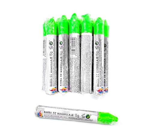 Partilandia Packung mit 12 fluoreszierenden grünen Wachsmalstiften von Partilandia