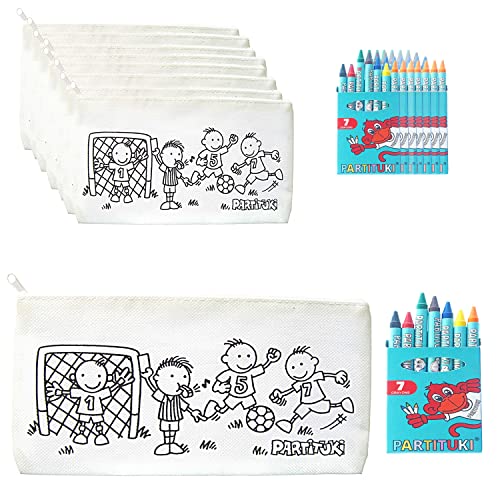 40 Stück Kinder-Färbung und 40 Sets mit 7 farbigen Partituki-Wachsen, CE-zertifiziert, ungiftig, Details für Kindergeburtstag von PARTITUKI