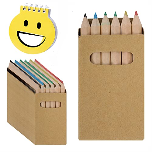 PARTITUKI 25 Schachteln mit 6 Mini-Buntstiften. Ungiftig. Glatte Kraftkartons. Enthält 1 Einzelnes Notizbuch PARTITUKI 25 Schachteln mit 6 Mini-Buntstiften. Ungiftig. Glatte Kraftkartons. Enthält 1 Einzelnes Notizbuch von PARTITUKI