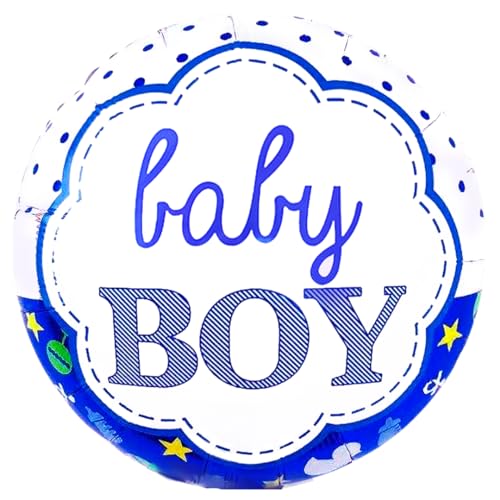 Party Austria Folienballon Babyballon Geburt Ballon Baby Boy bunter Luftballon It´s a Boy Junge blau (Baby Boy blau 45cm) von Party Austria