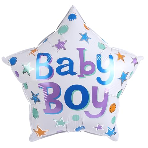Party Austria Folienballon Babyballon Geburt Ballon Baby Boy bunter Luftballon It´s a Boy Junge blau (Stern It´s a Boy 45cm) von Party Austria