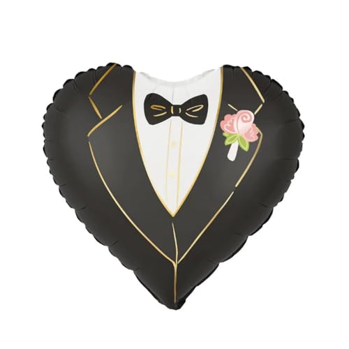 Party Austria Folienballon Hochzeitssballon Brautpaar Braut Bräutigam Mr Mrs Hochzeit Ballon (Herz Bräutigam) von Party Austria