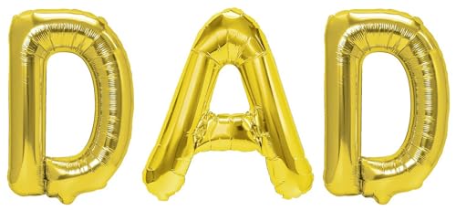 Party Austria Folienballon Schriftzug 35cm Höhe Buchstabenballon Mama/Papa/Oma/Opa Luftballon (Dad) von Party Austria