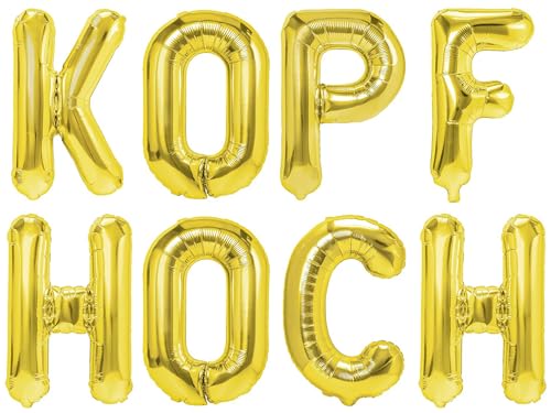 Party Austria Folienballon Schriftzug 35cm Höhe Buchstabenballon Welcome Home/Willkommen/Alles Gute/Danke/Gute Besserung Luftballon (Kopf hoch) von Party Austria