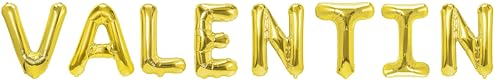 Party Austria Folienballon Schriftzug mit Wunschnamen 35cm Höhe Buchstabenballon Namensballon Jungennamen männliche Namen Männernamen Luftballon (Valentin) von Party Austria