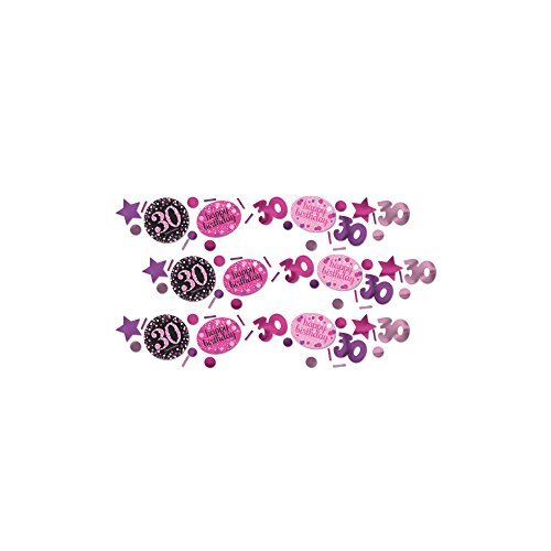 NEU Konfetti Sparkling pink 30, 34g, Metallic von Party Discount