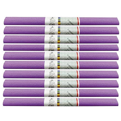PARTY DISCOUNT wasserfestes Krepppapier | 250x50 cm | Feinkrepp Maibaum Dekoration Farbecht (Aubergine, 10 Rollen) von Party Discount