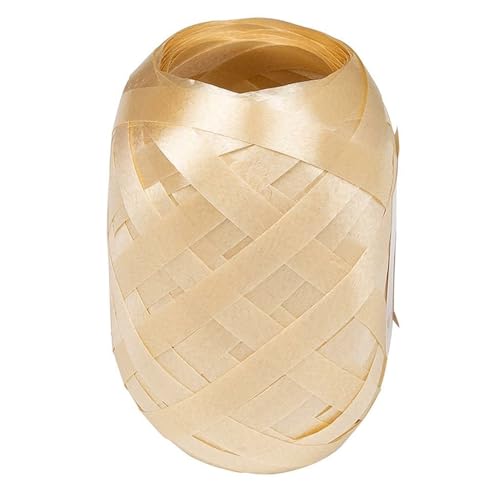 Party Discount Geschenkband, Polyband, 5mm Breite, 20m, hellbraun, Schleifenband für Präsente, Deko, Basteln von Party Discount
