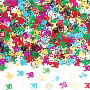 Konfetti 30er, 14 g, bunt Konfetti 30er, 14 g, bunt von Party-Discount