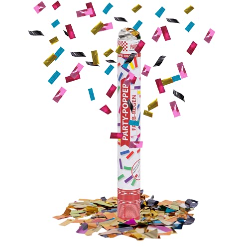 Party Factory 1 Party Popper, 40 cm, Buntes Konfetti, bis 8 m Effekthöhe, Konfettiregen für Hochzeit, Geburtstag oder Silvester Party Factory 1 Party Popper, 40 cm, Buntes Konfetti, bis 8 m Effekthöhe, Konfettiregen für Hochzeit, Geburtstag oder Silvester von Party Factory