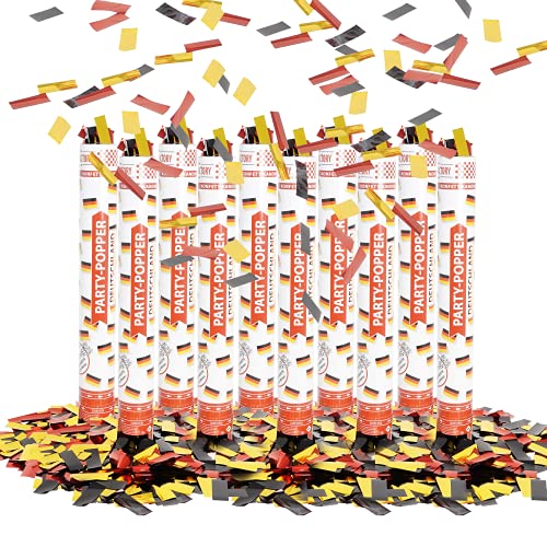 Party Factory 10 Party Popper, 40 cm, Deutschland Konfetti bis 8 m Effekthöhe, Fanartikel für WM oder EM, Länderspiele Party Factory 10 Party Popper, 40 cm, Deutschland Konfetti bis 8 m Effekthöhe, Fanartikel für WM oder EM, Länderspiele von Party Factory