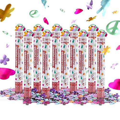 Party Factory 10 Party Popper, 40 cm, Flower Power, Konfettiregen für Hochzeit, Geburtstag oder Silvester Party Factory 10 Party Popper, 40 cm, Flower Power, Konfettiregen für Hochzeit, Geburtstag oder Silvester von Party Factory